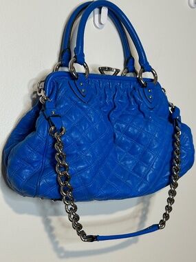 Marc Jacobs Blue Quilted Leather The Stam Bag